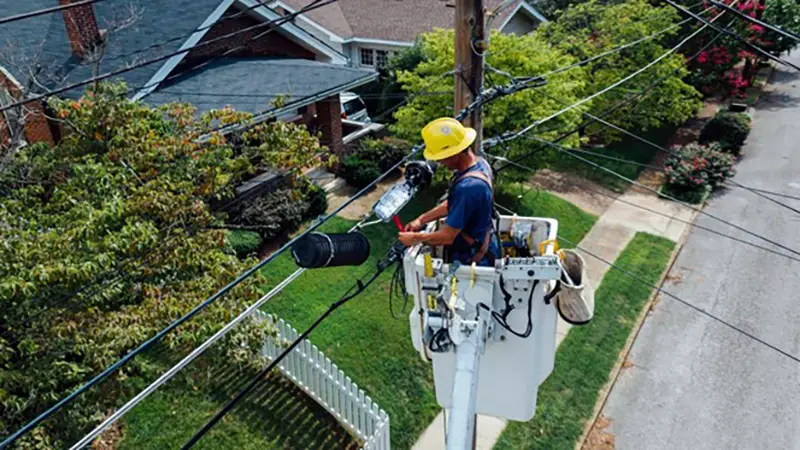 Electrician at work