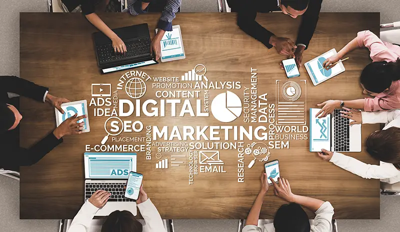 Digital Marketing Technology Solution for Online Business Concept