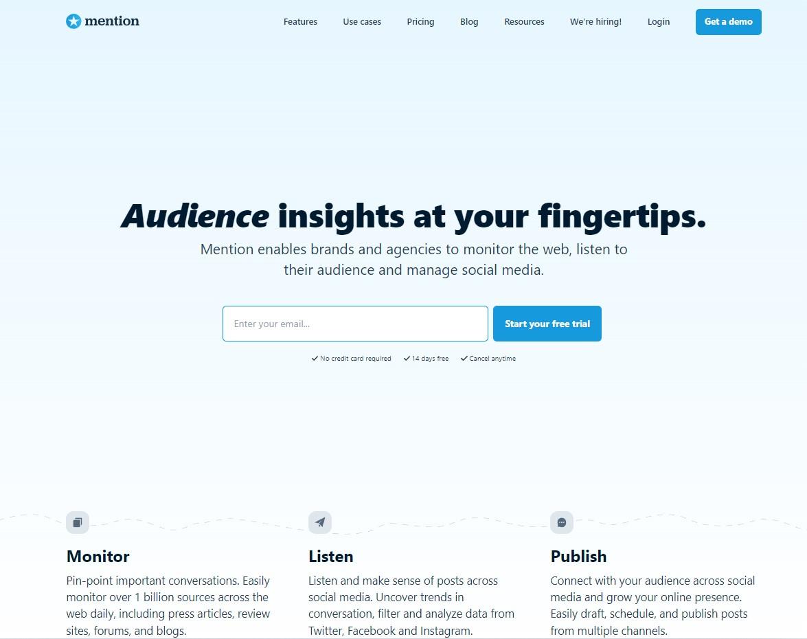 Mention Audience Insights screenshot