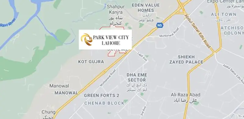Park View City Lahore map
 