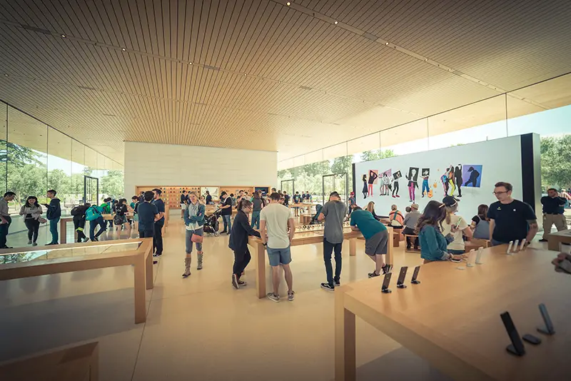 People inside the exhibition