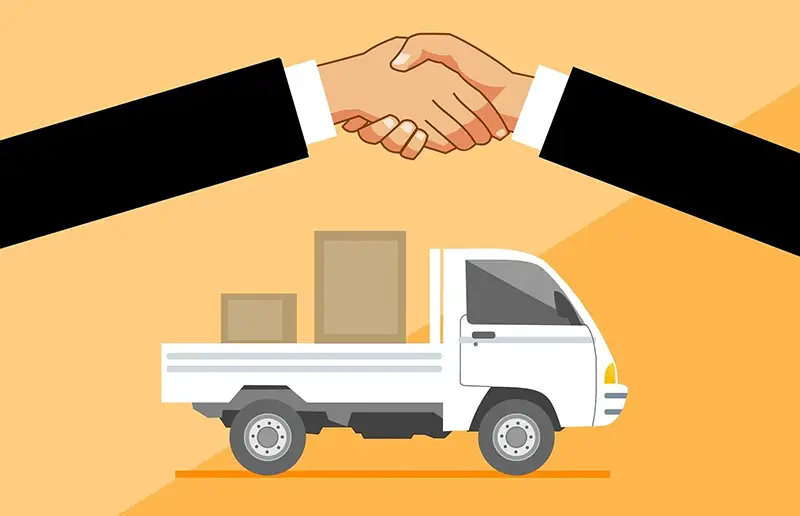 Handshake of business partners illustration