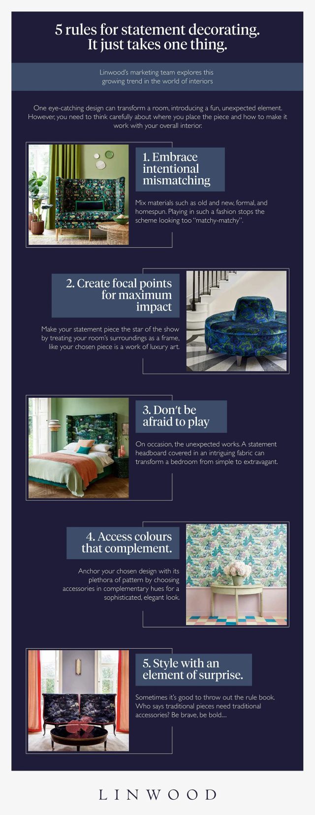 Statement decorating infographic