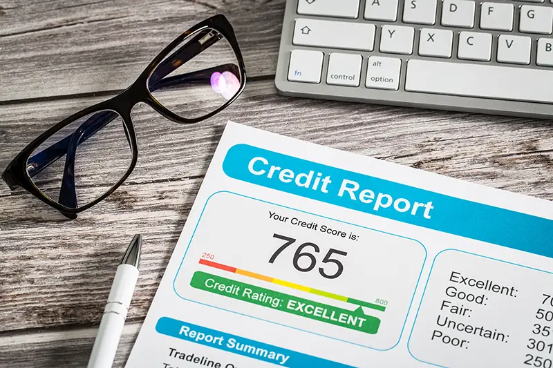report credit score banking concept