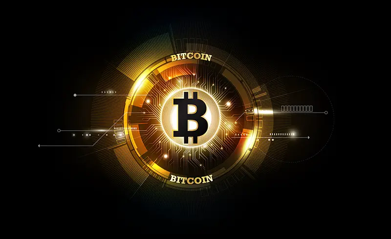 Golden bitcoin digital currency