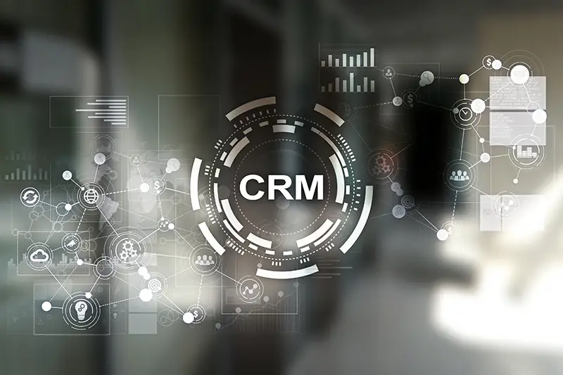 CRM. Customer relationship management concept. 