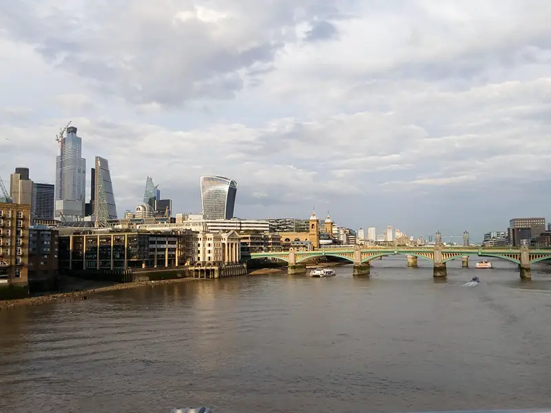 Bridge and building in the city