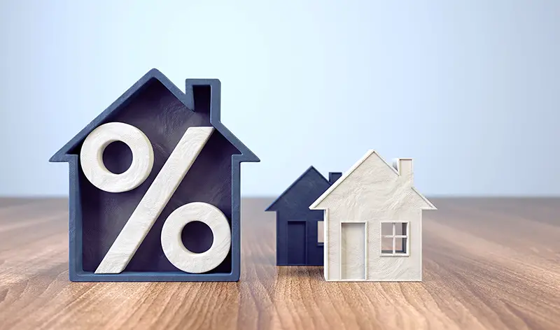 3d illustration real estate interest rates