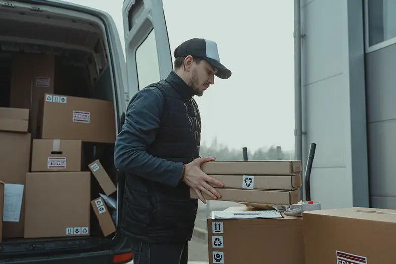 Man delivering a package