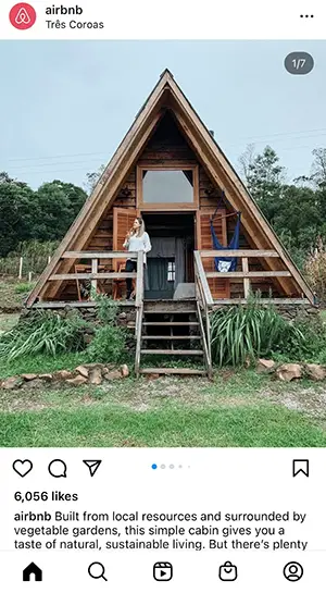 Airbnb instagram post and captions
