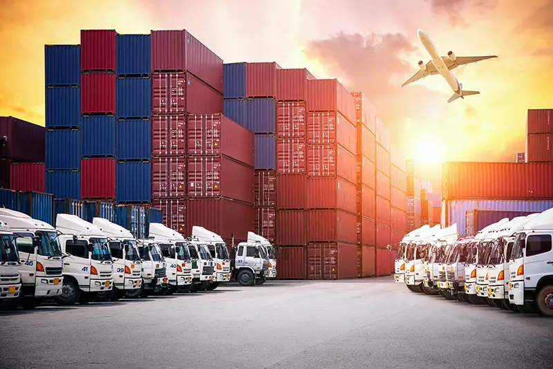 Logistic Import Export concept