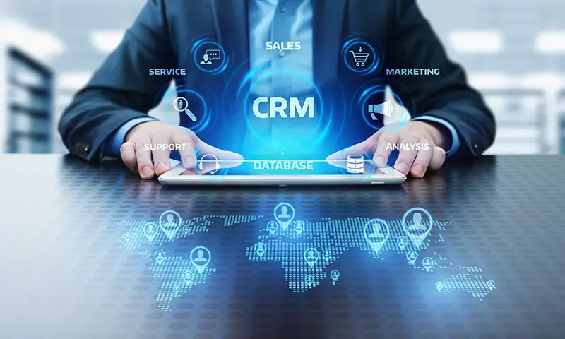 CRM Customer Relationship Management Business Internet Techology Concept