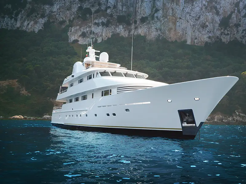 Yatch anchored at Capri, Italy