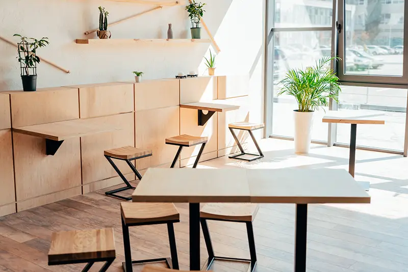 Stylish interior of modern cafe