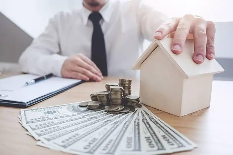 Money loan and real estate concept