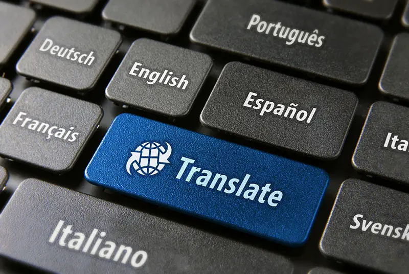 Multilingual translation online concept