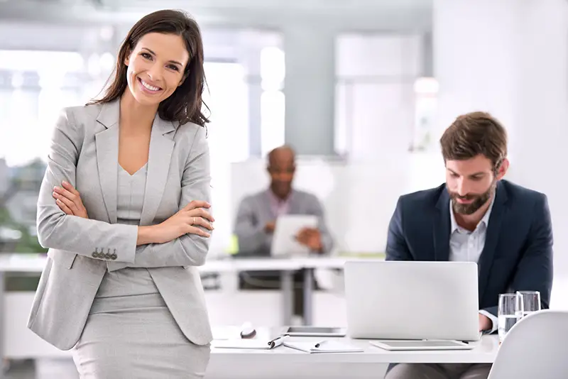 Shot of a young businesswoman standing in an office