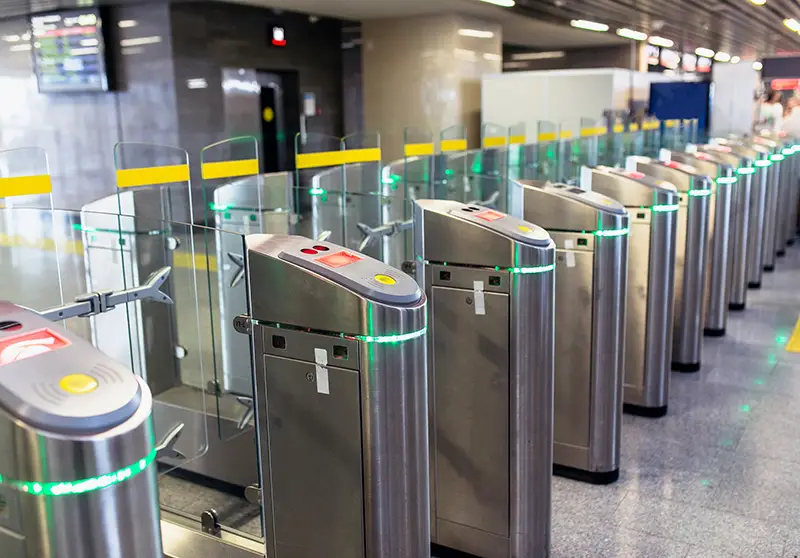 Electronic access control system at railway station