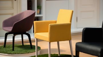 Armchairs in furniture store