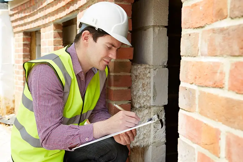 Male engineer in the construction site