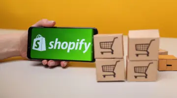 Shopify on phone display