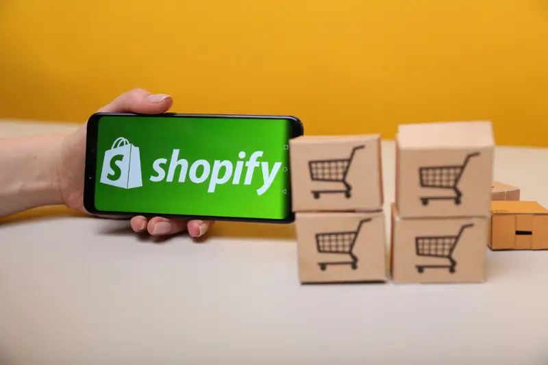 Shopify on phone display