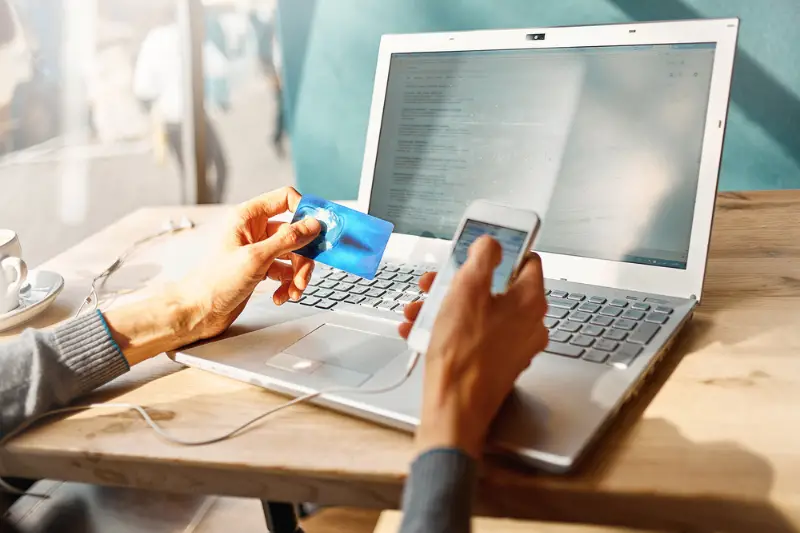 Young man with laptop