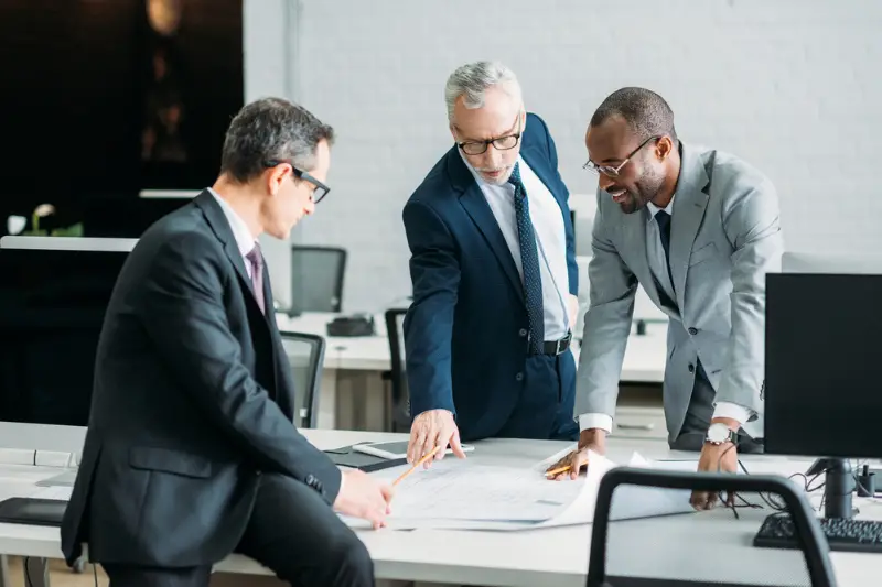 Businessmen discussing a business strategy