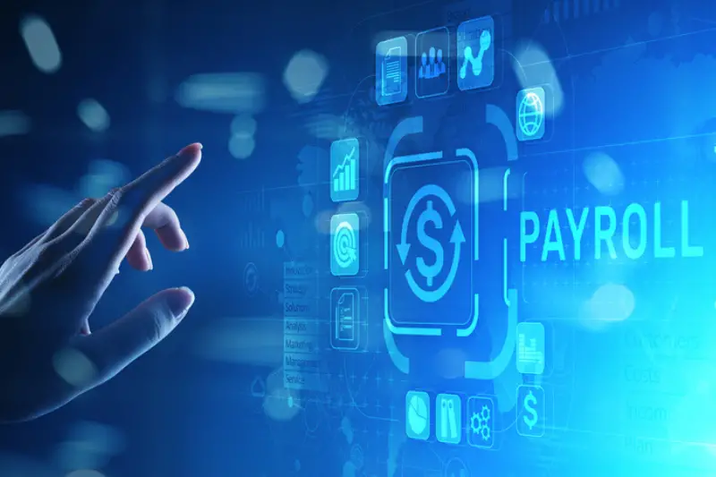 Payroll Business finance concept on virtual screen