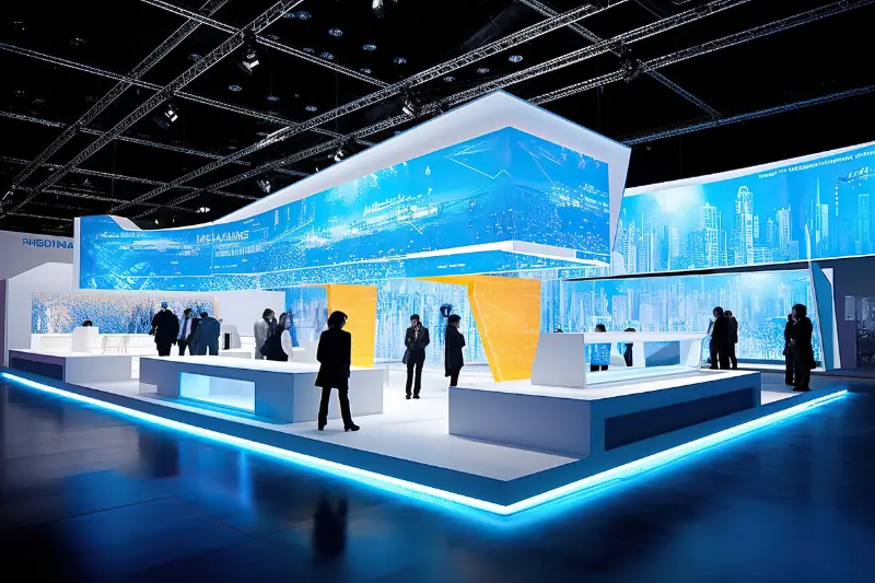 Commercial stand in an exhibition hall