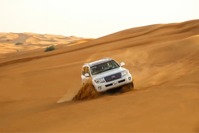 Vehicle on desert