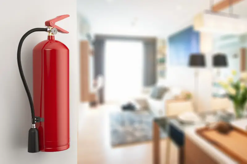 Fire extinguisher in house