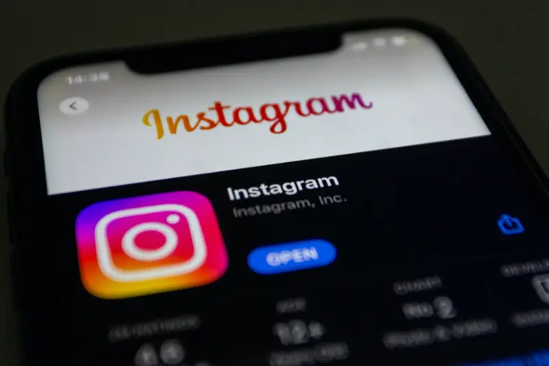 Instagram logo displayed on an iPhone