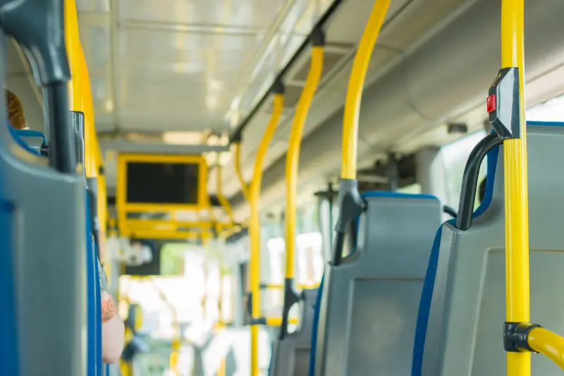 City bus interior