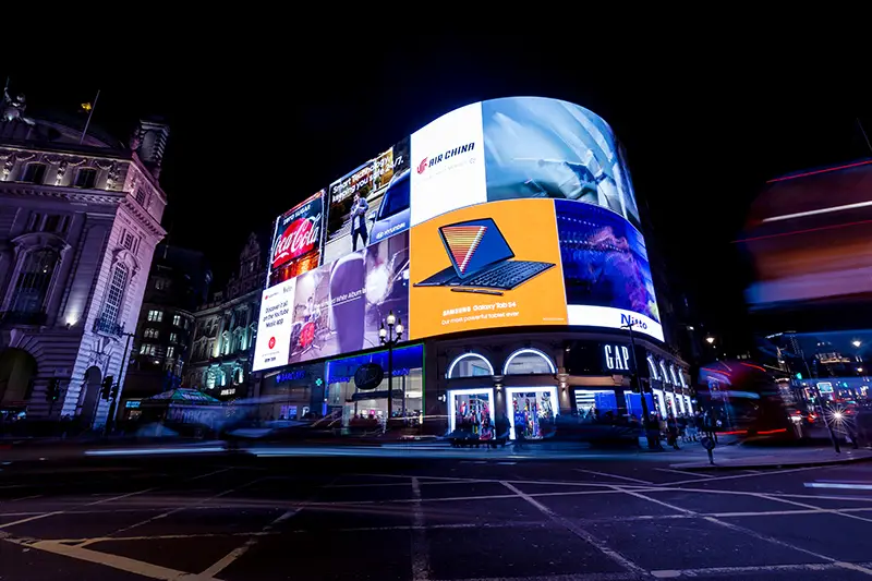 Piccadilly Circus at night in London