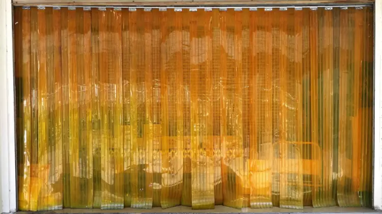 Yellow Transparent PVC Strip Curtain for protection