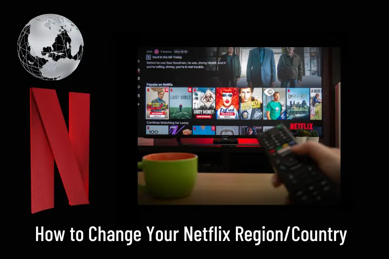TV Television Netlfix menu with remote