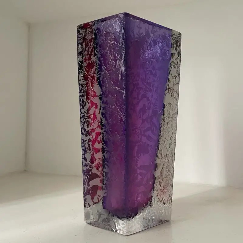 Art purple glass vase