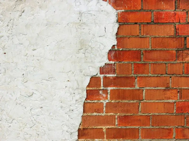 Cracked vintage brick wall