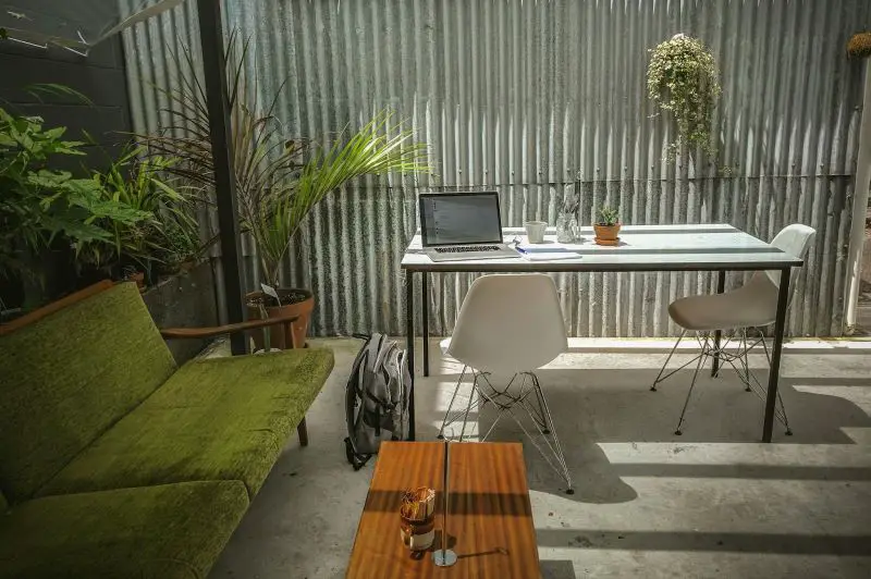 Laptop computer on top of the table