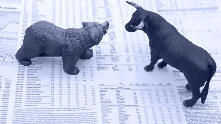 Concept of stock market – bear and bull