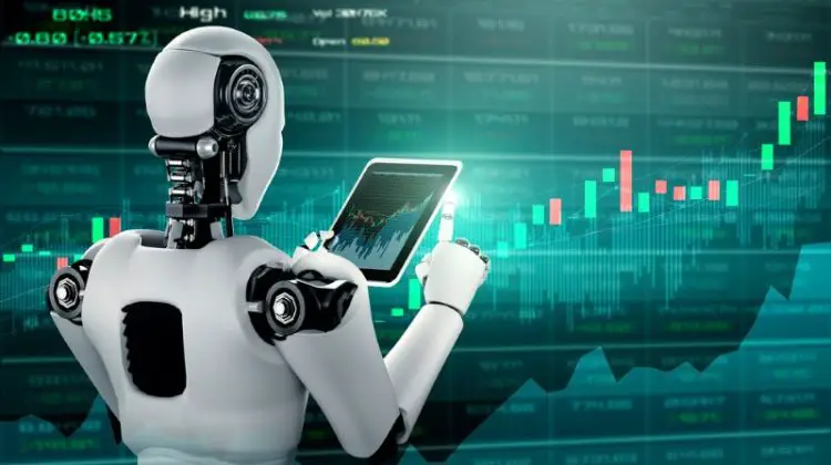 Future financial technology controlled by AI robot using machine learning