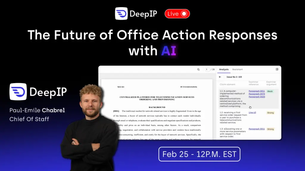 DeepIP Revolutionizes Patent Office Actions with New AI-Powered Module