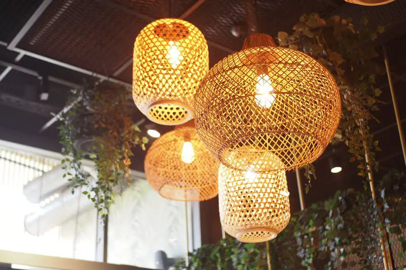 Warm lighting enhances a cozy cafe atmosphere